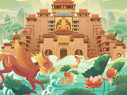 新国风插画习作（个人主页-ZNjc2MzI5Mjg=） - 创作习作 - 站酷设计师溢生君原创素材 - 站酷ZCOOL