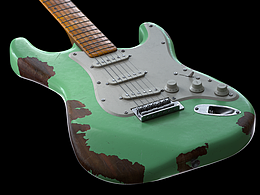 Fender ST电吉他做旧贴图材质练习