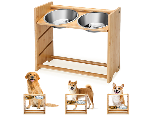 亚马逊主图详情页设计︱竹南木宠物碗架