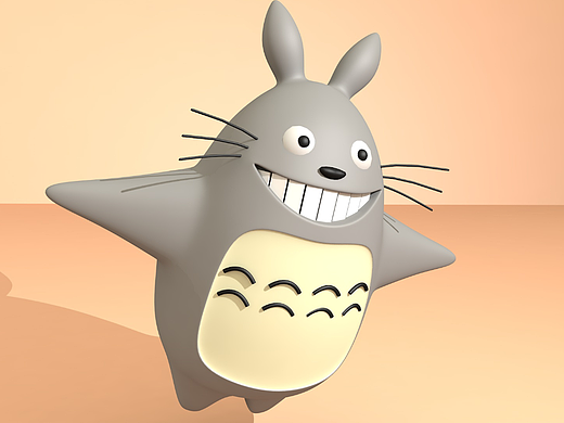 c4d  卡通形象建模-龙猫