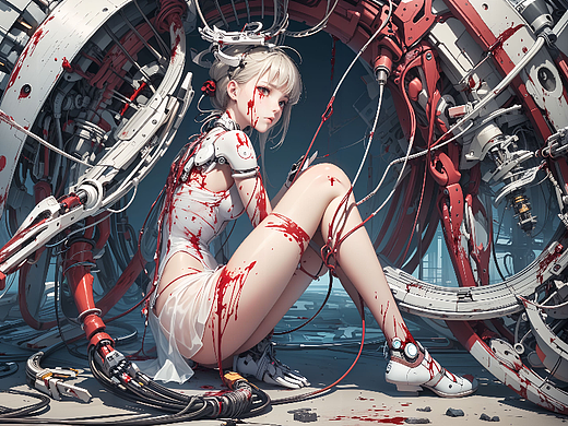 未来少女的赛博世界：炫酷赛博朋克风格壁纸