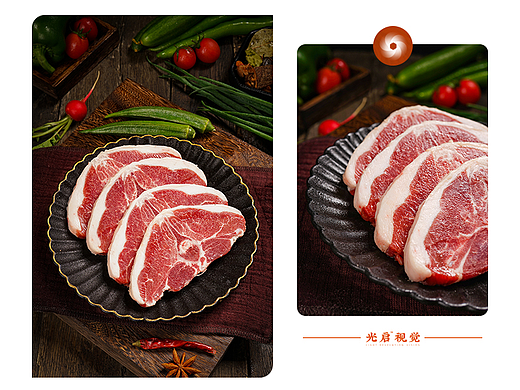 背排小切 X 光启视觉  ｜ 爆款羊肉静物摄影