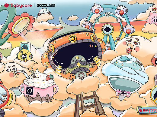 Babycare-梦中的云端（个人主页-ZNjY5NzM2Njg=） - 海报 - 站酷设计师一个老哈原创素材 - 站酷ZCOOL
