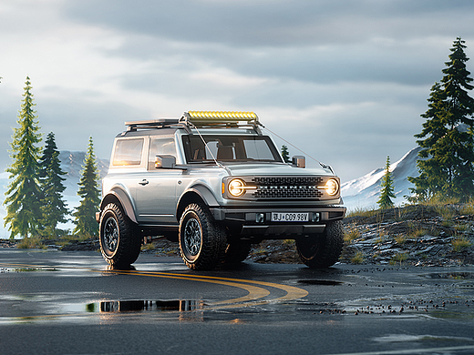Ford Bronco CGI 福特烈马 硬派SUV 户外场景渲染