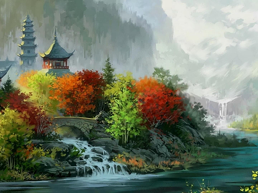 自然风景油画Mac高清壁纸