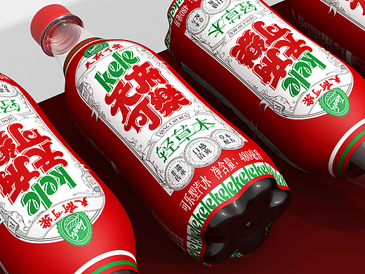 【食品包装】原创/手绘-天府可乐轻草本包装设计