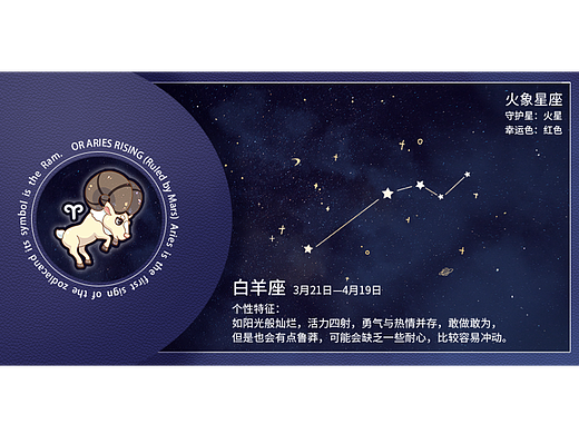 星座卡片,明信片设计