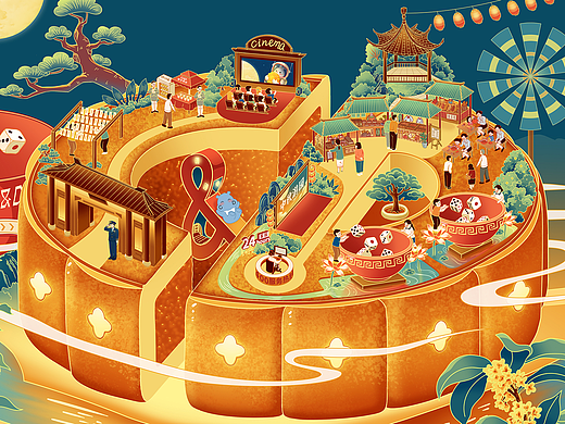 2022建发物业中秋节主画面