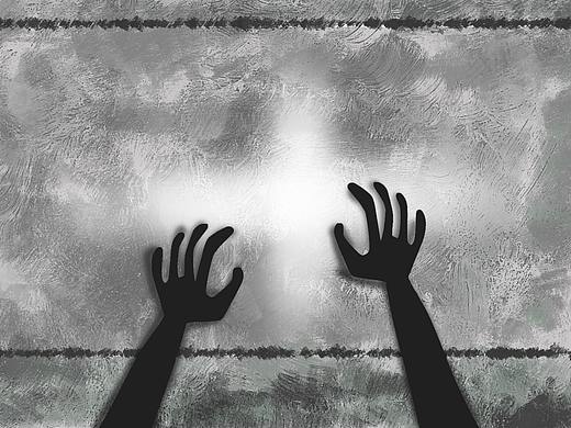 在梦中挣扎的手