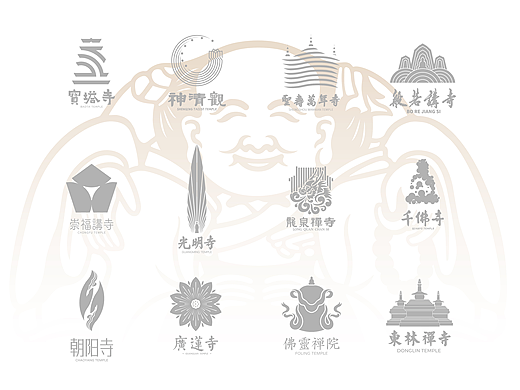 十二所寺院/道观LOGO设计