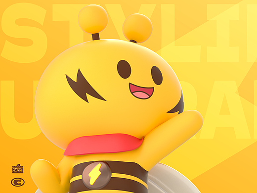 活力蜜蜂再出发-闪蜂APP品牌IP形象升级