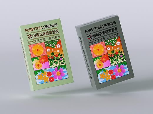 养生茶包装/金银花连翘清温茶/中药茶饮