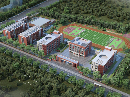 安阳滑县振兴中学（个人主页-ZNjI4MzUxNjA=） - 建筑/空间 - 站酷设计师wmy效果图设计师原创素材 - 站酷ZCOOL