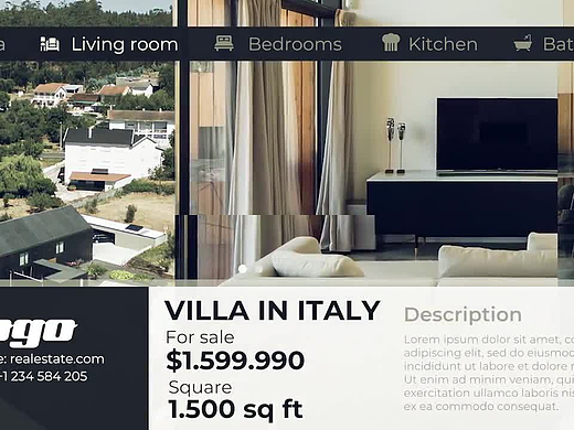 PR模板|经典房地产酒店公寓办公室动态文字标题LOGO