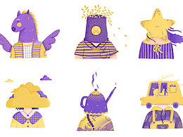 九宫格挑战-黄紫系列