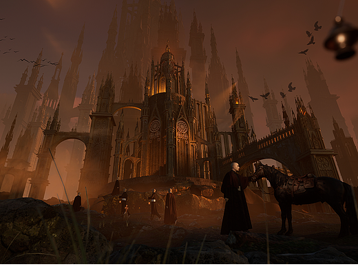 哥特建筑场景建模渲染