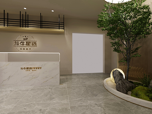 斗牛星选店铺工装设计3D效果图