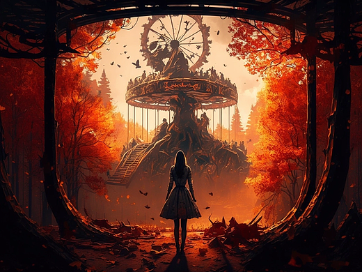 关于梦境的视觉重现——枫林中的废旧旋转木马（上）