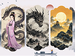 ［龙年插画］Keith Haring涂鸦风格｜国风水墨丹青