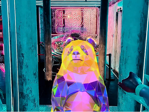 元宇宙赛博朋克结合实景渲染