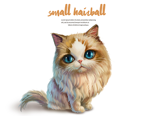 小猫咪油画