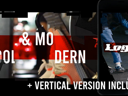 PR模板|竖屏酷炫故障设计元素动态LOGO演绎摇滚活动