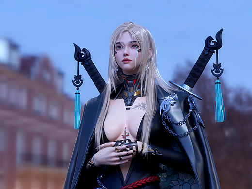 次世代 赛博朋克 美型角色____姚同学作品