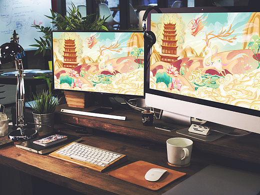 敦煌·朝圣（個人主頁-ZNTk4NDY5MDQ=） - 商業(yè)插畫 - 站酷設計師洛書書原創(chuàng)素材 - 站酷ZCOOL