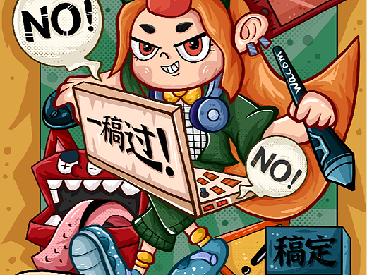 国潮插画（个人主页-ZNjM1MzEyMTY=） - 创作习作 - 站酷设计师小胖墩a原创素材 - 站酷ZCOOL