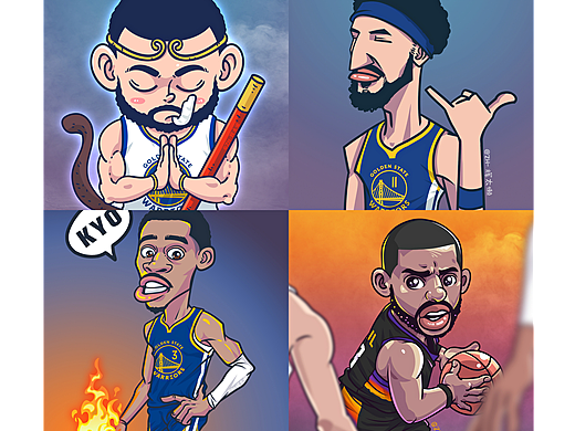 NBA季后赛期间插画整理