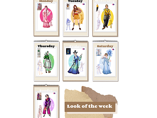 色彩练习 | 红橙黄绿青蓝紫 | 古风 | 日常服装 | 时装