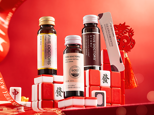 五个女博士胶原蛋白肽/产品摄影