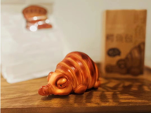 O1C ZOO烘焙系列潮玩手办—鳄鱼可颂