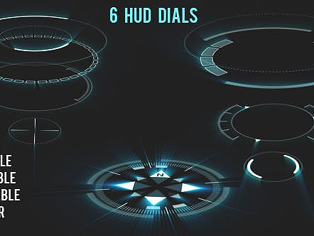 AE模板|高科技动画虚构圆形HUD表盘展示科持技术视频