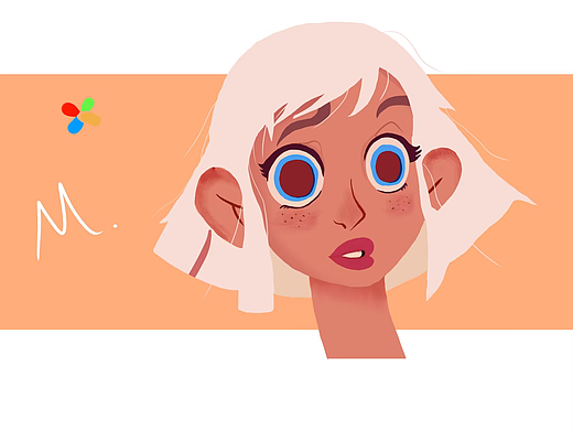 小女孩（个人主页-ZNjc0Njk5NTY=） - 创作习作 - 站酷设计师大米147原创素材 - 站酷ZCOOL