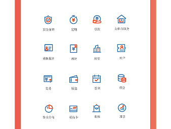 金融图标排版