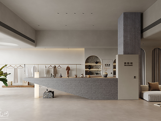 几何空间视觉表现 | Here服装店