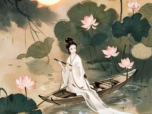 李清照如夢令（個人主頁-ZNjc5NDg5MDQ=） - AI作品 - 站酷設(shè)計師lv啾咪原創(chuàng)素材 - 站酷ZCOOL