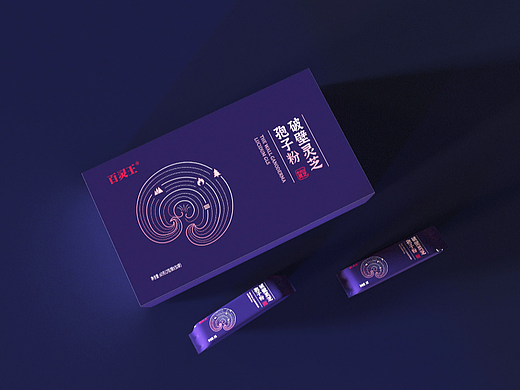 高端礼品包装/灵芝孢子粉/紫色包装