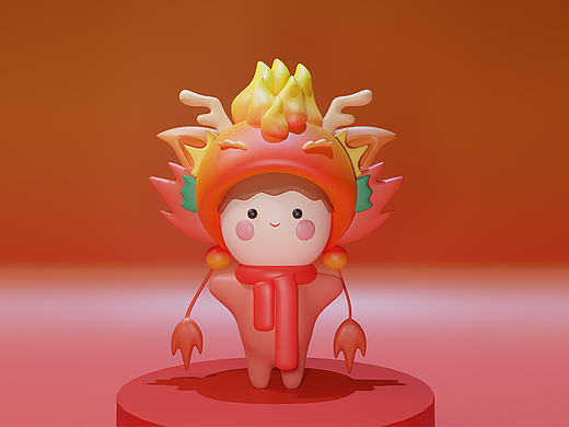 新年红红火火果娃祝福