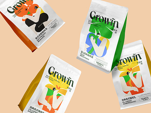 果韵咖啡 Growin coffee 包装设计
