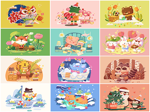 2023日历小场景合集1-12