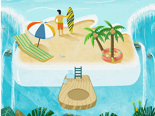夏日雪糕海滩必备