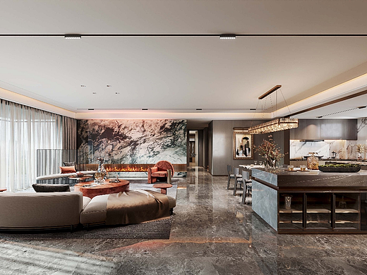 现代不同风格客餐厅（个人主页-ZNjc1OTEyNjQ=） - 家装设计 - 站酷设计师柚子05原创素材 - 站酷ZCOOL