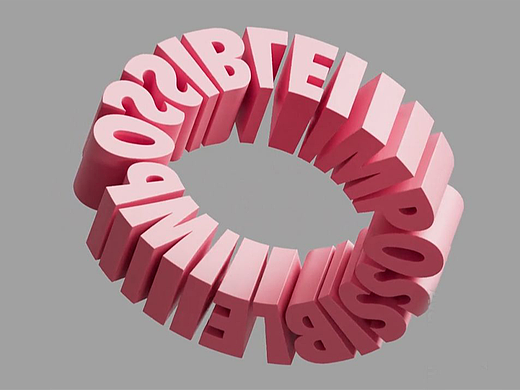 【C4D】视错觉-转圈文字动画-莫比乌斯环