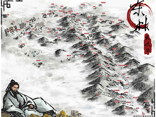 手绘地图-东陵大峡谷