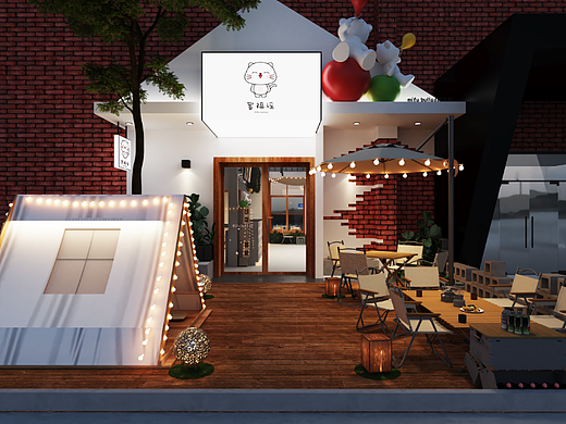 蜜福谣甜品屋设计方案（个人主页-ZNjcwMDkzMzY=） - 酒店餐饮设计 - 站酷设计师秋琳原创素材 - 站酷ZCOOL