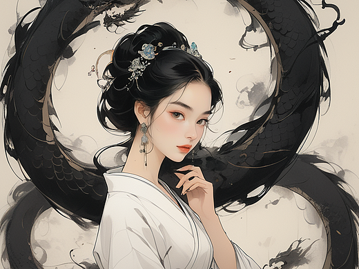 云烟成雨，画墨为龙