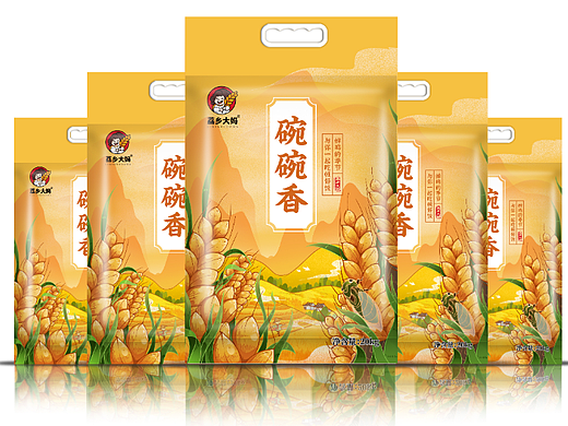 荔乡大妈稻米超级包装设计