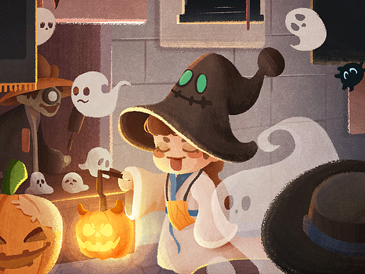 去年画的万圣前夜-百鬼夜行